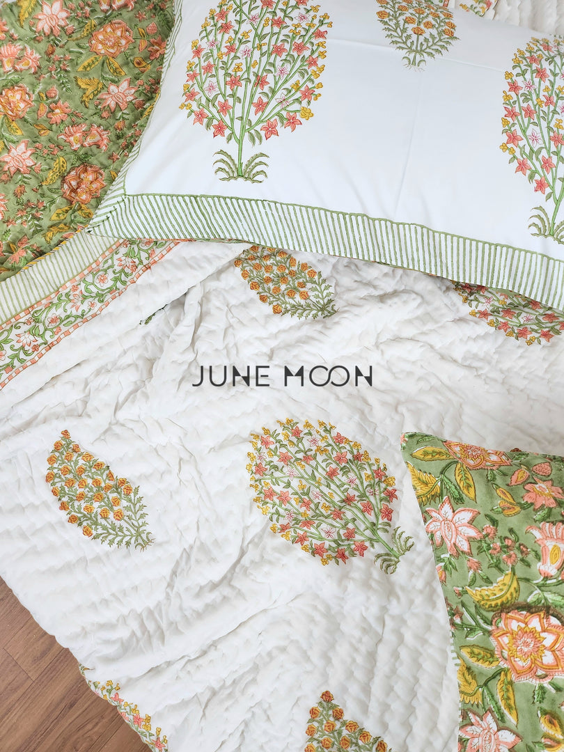 Sunehre Pal - Block Printed Muslin Quilt