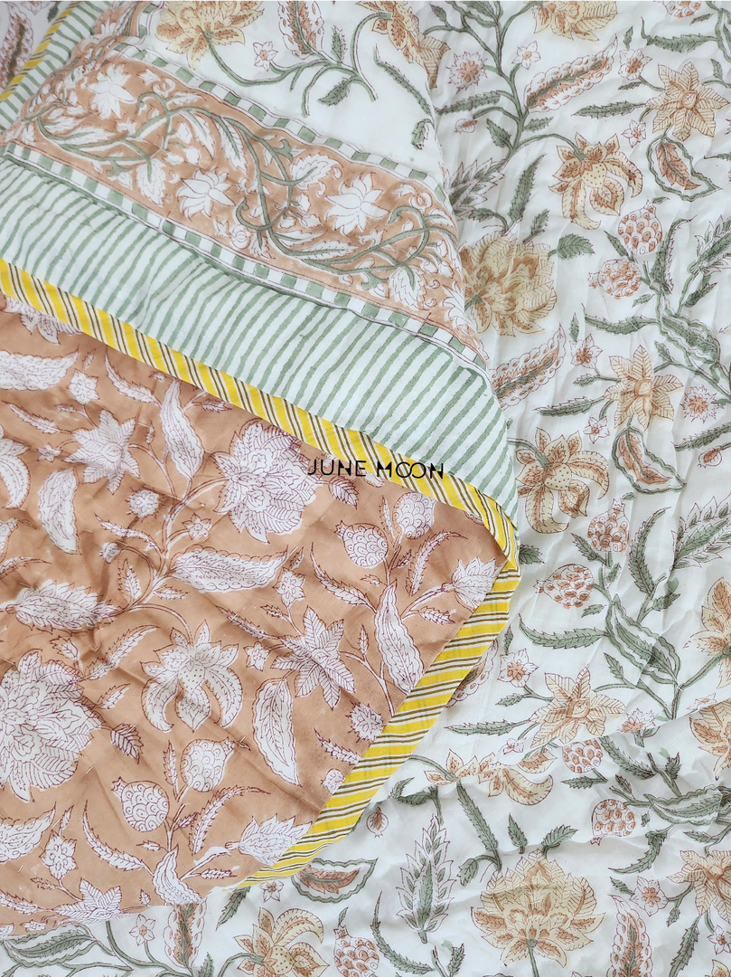 Albeli - Block Printed Muslin Quilt