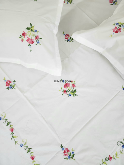 Roseate - Embroidered Bedsheet Set