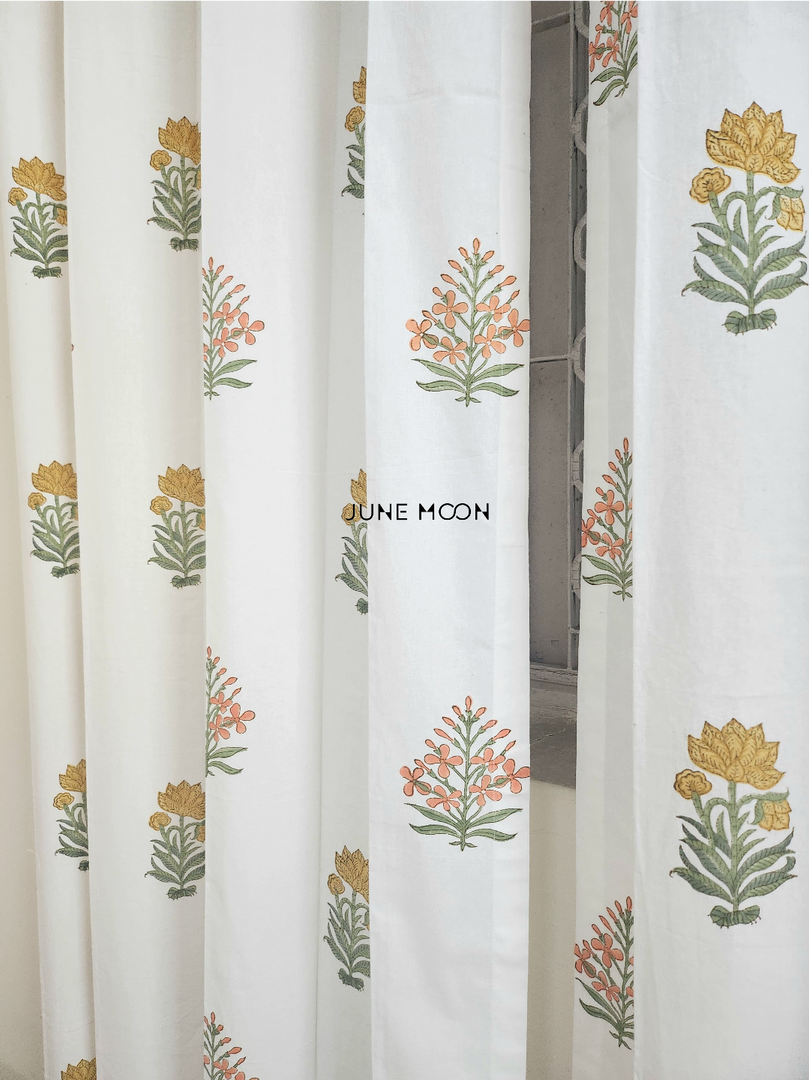 Gold Dust - Block Printed Curtains