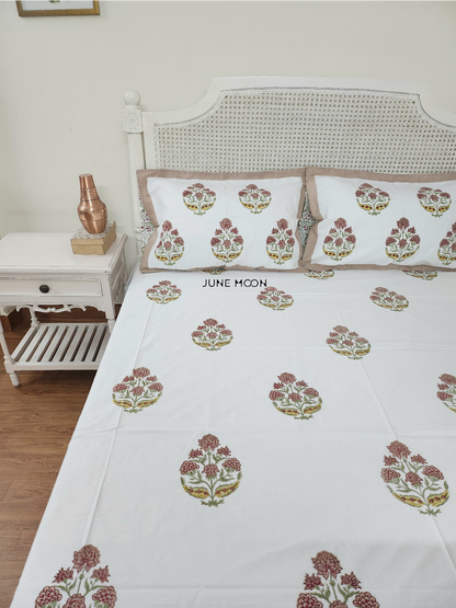 Rustic Terrace - Block Printed Bedsheet Set