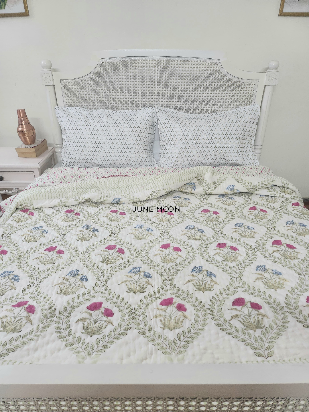Indian Palette - Block Printed Muslin Quilt