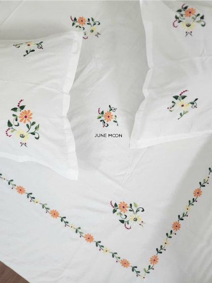 Magnolia - Embroidered Bedsheet Set