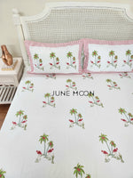 Load image into Gallery viewer, Calm Summer - Block Printed Bedsheet Set
