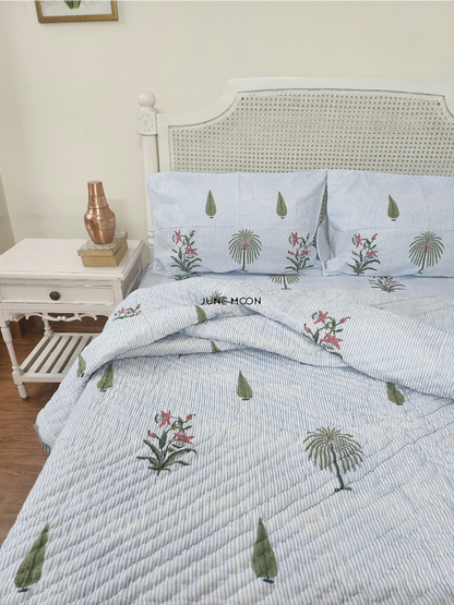 Rimjhim - Block Printed Muslin Quilt
