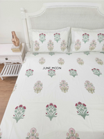 Load image into Gallery viewer, Casacream - Block Printed Bedsheet Set (Cream Base)
