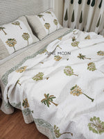 Load image into Gallery viewer, Sultry Greens - Quilted Bedcover Set
