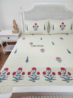 Load image into Gallery viewer, Uphaar - Block Printed Bedsheet Set (Thick Cotton)
