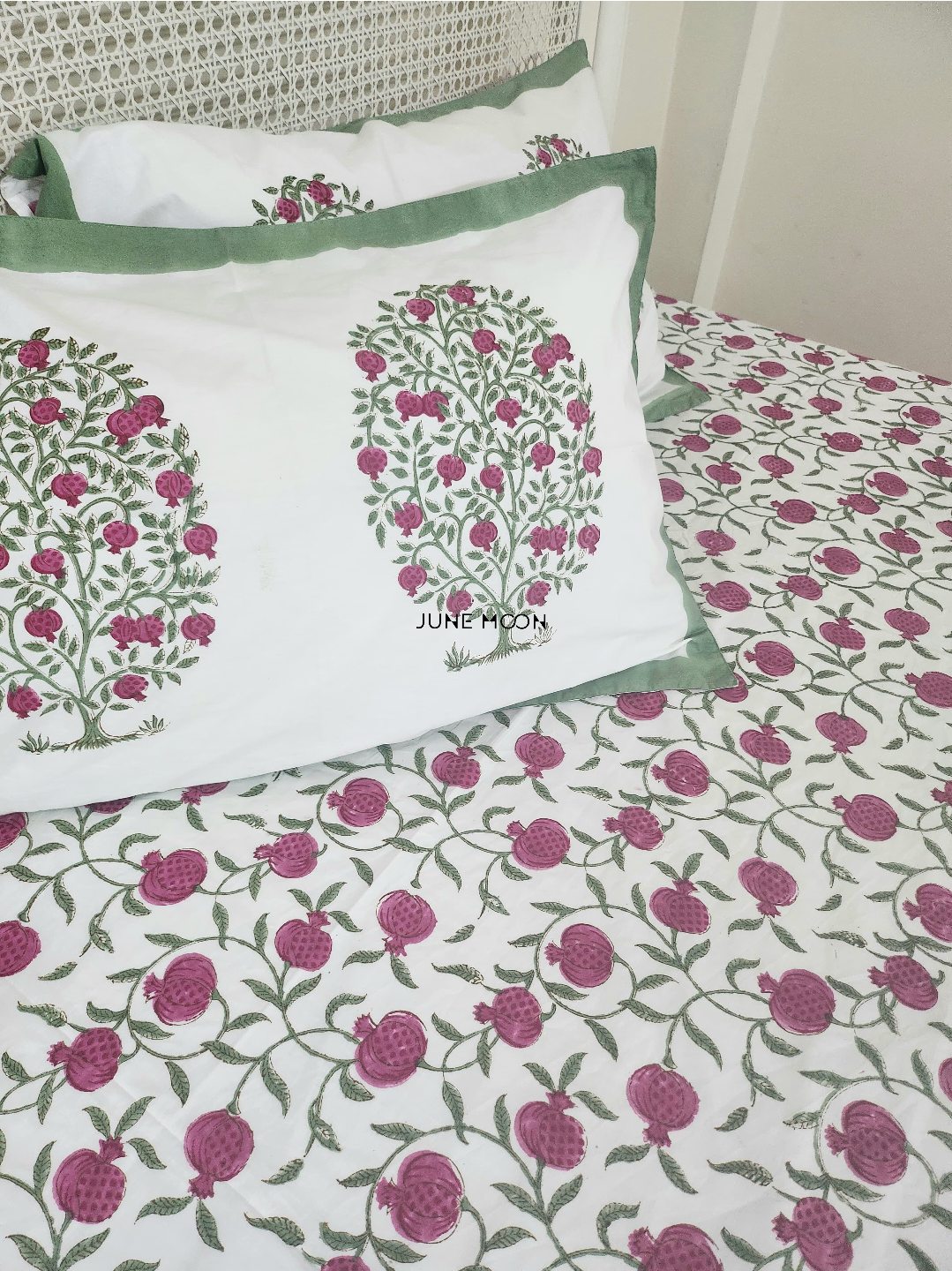 Garden Of Enchantment - Block Printed Bedsheet Set