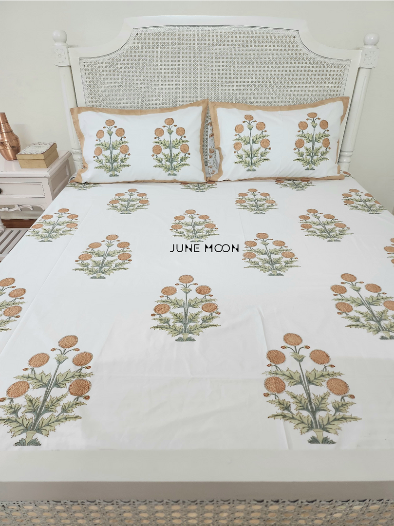 Rhythm of Earth - Block Printed Bedsheet Set
