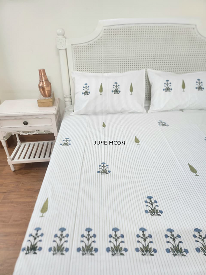 Tara - Block Printed Bedsheet Set