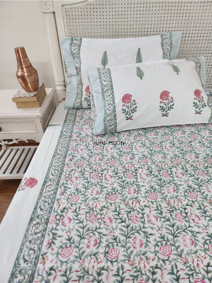 Bahaar - Block Printed Bedsheet Set