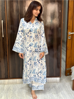 Load image into Gallery viewer, Chaandni - Block Printed Set of Kurta &amp; Pants
