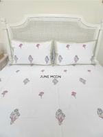 Load image into Gallery viewer, Girl Garden - Block Printed Bedsheet Set
