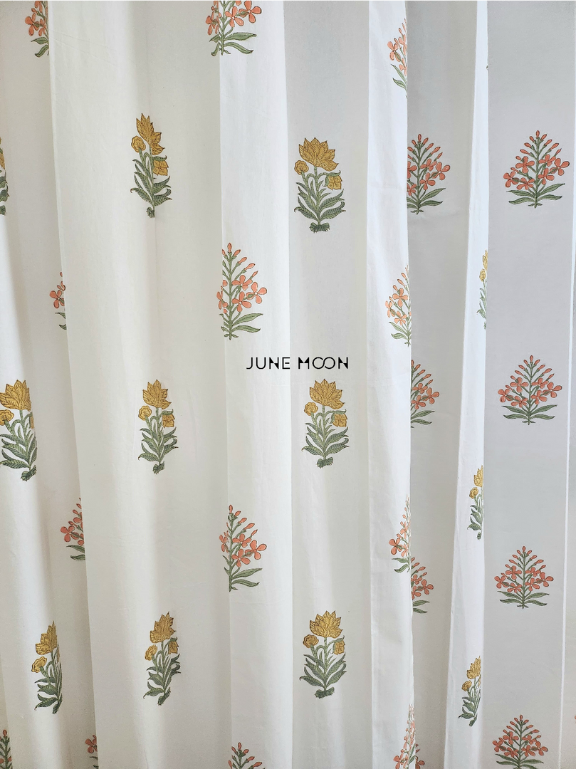 Gold Dust - Block Printed Curtains
