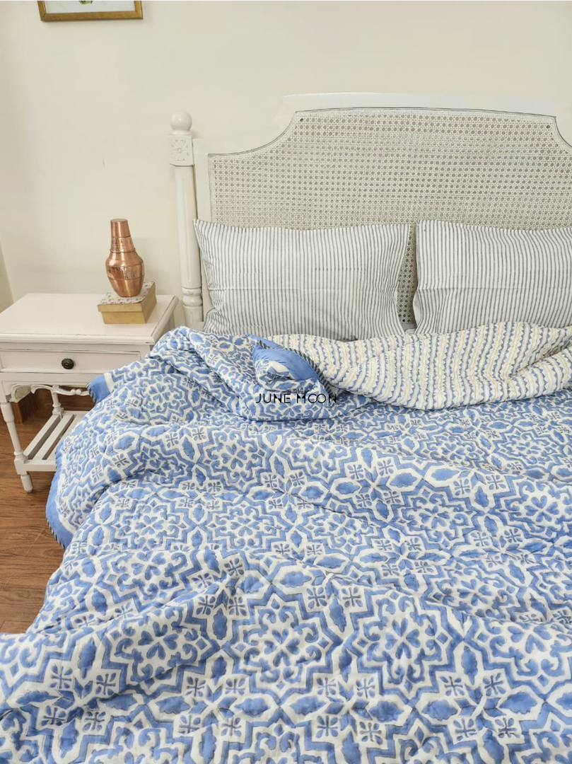 Dreaming Persia - Block Printed Muslin Quilt