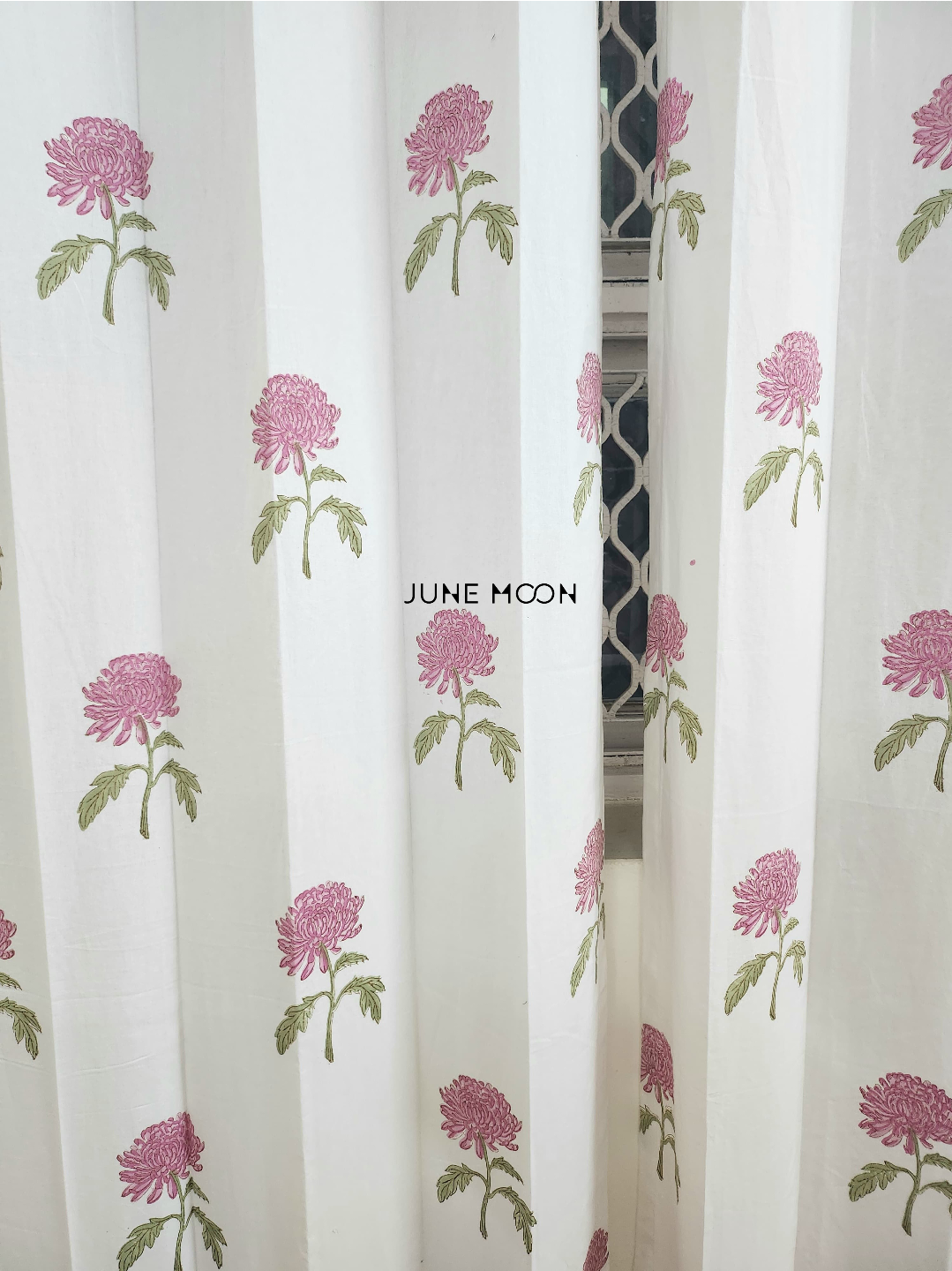 Lady Lilac - Block Printed Curtains