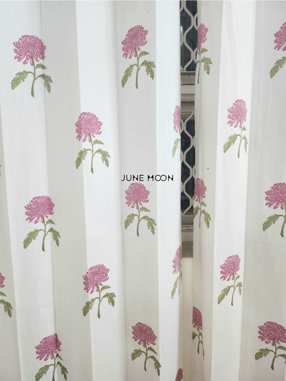 Lady Lilac - Block Printed Curtains