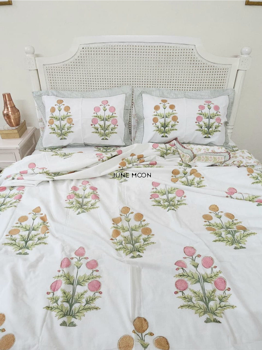 Evening In Rome - Block Printed Muslin Dohar