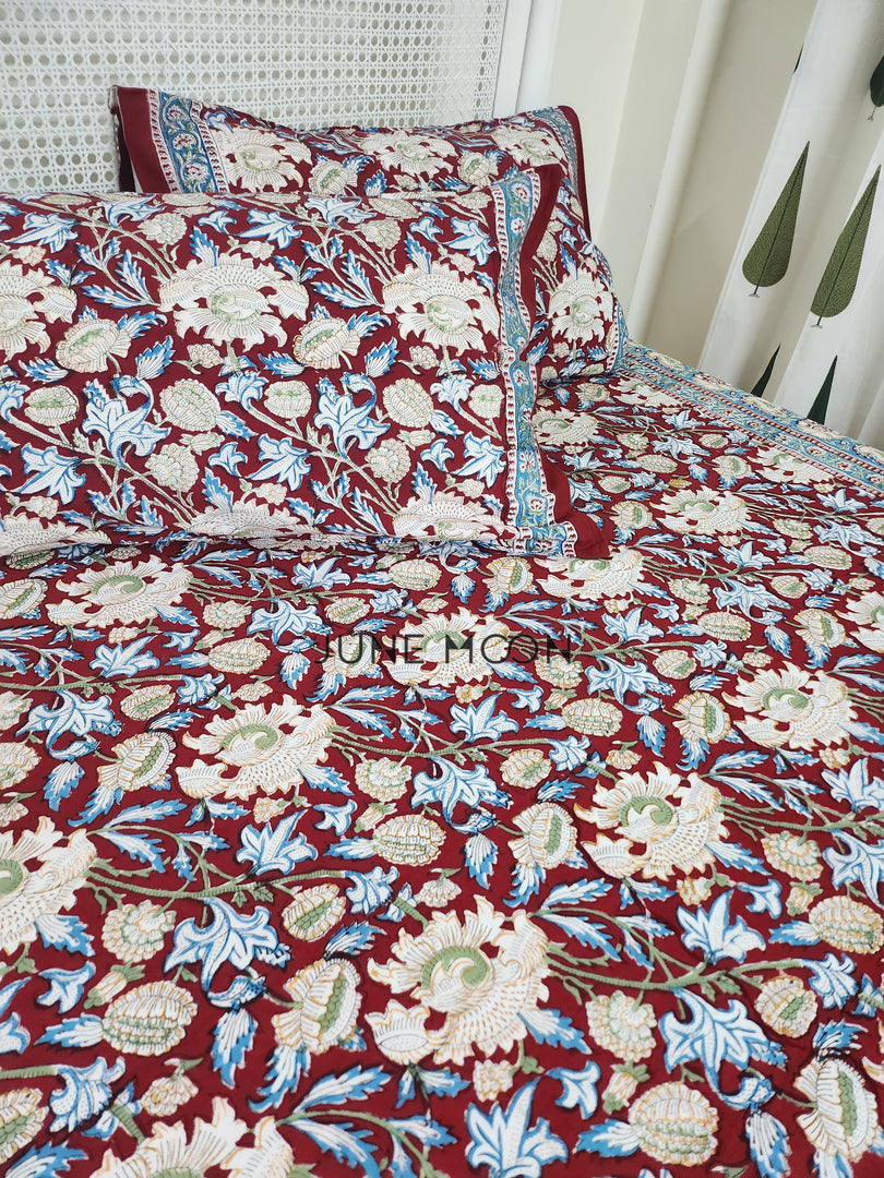 Bindiya - Block Printed Bedsheet Set