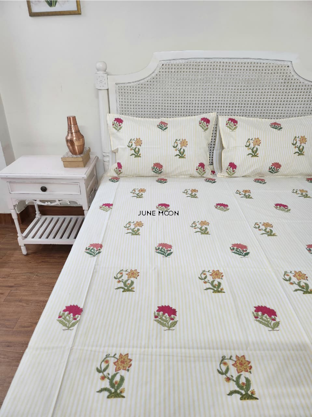 Honey Glaze - Block Printed Bedsheet Set