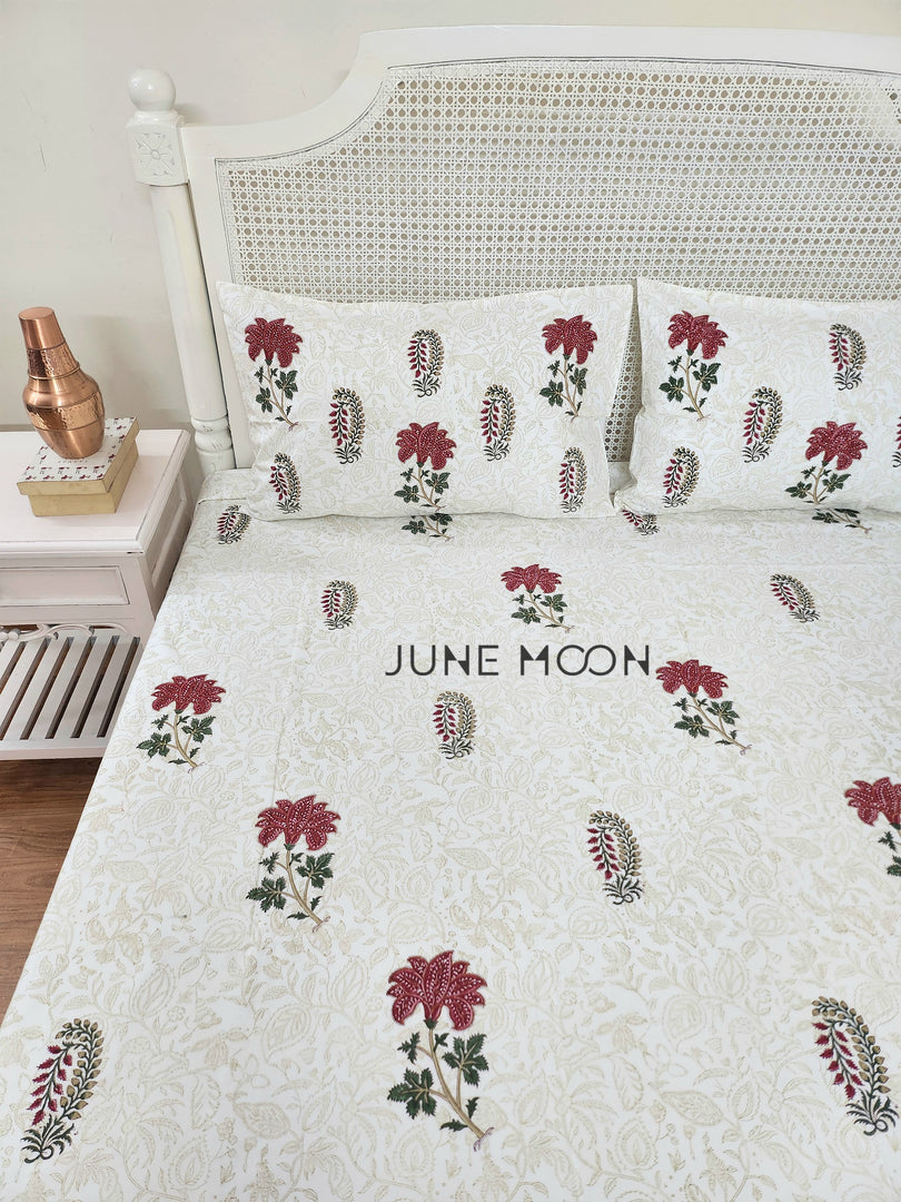 Veda - Block Printed Bedsheet Set