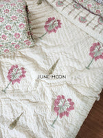 Load image into Gallery viewer, Darling Dainty - Set of 2 Single Quilts (Cream Base)
