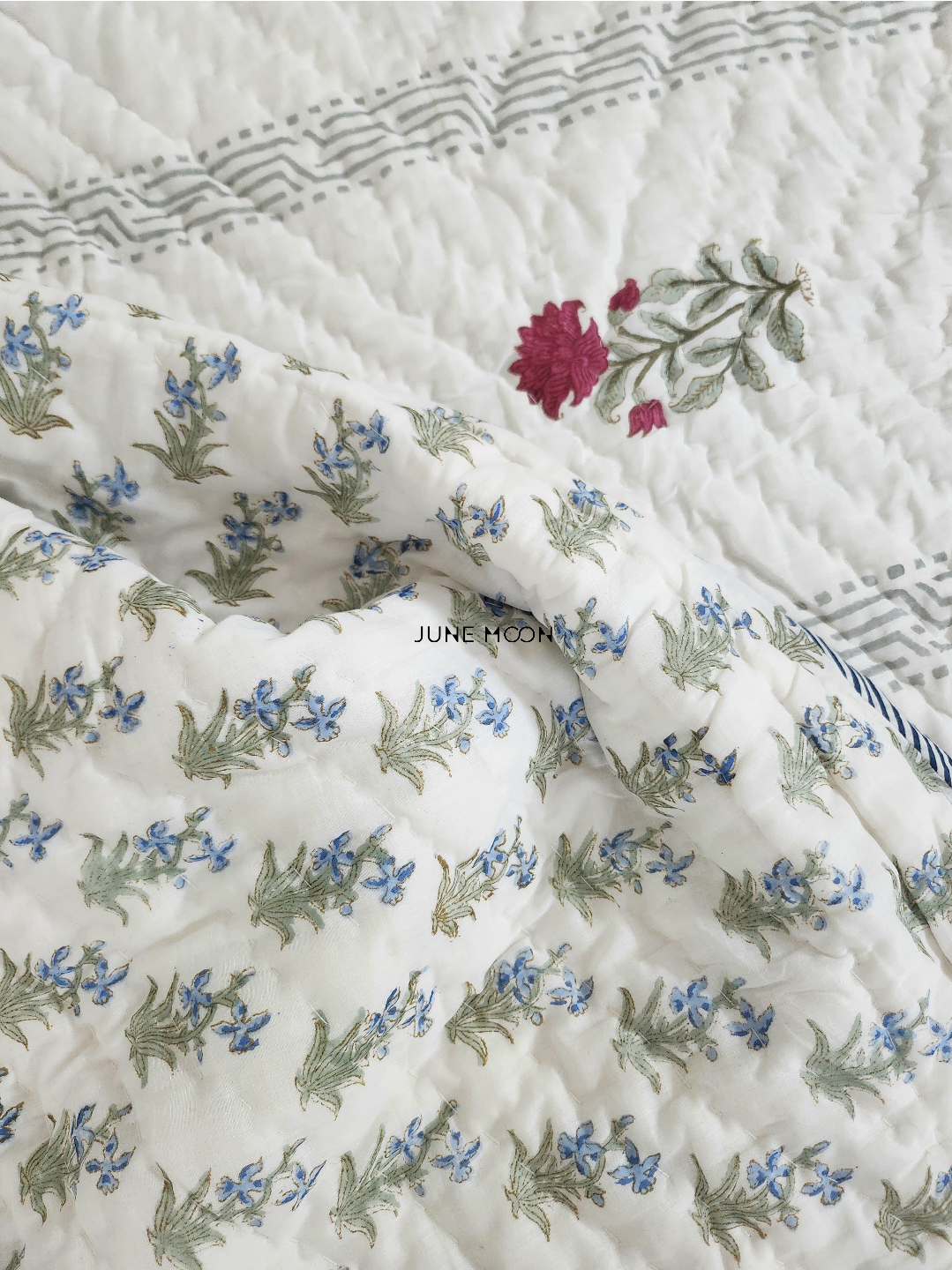 French Garden - Block Printed Muslin Quilt