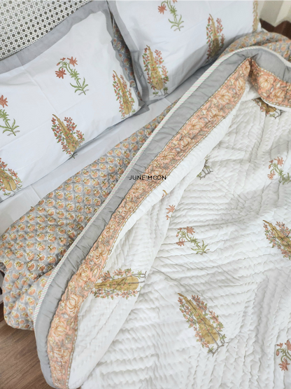 Mandarin Garden - Set of Quilt &amp; Bedsheet