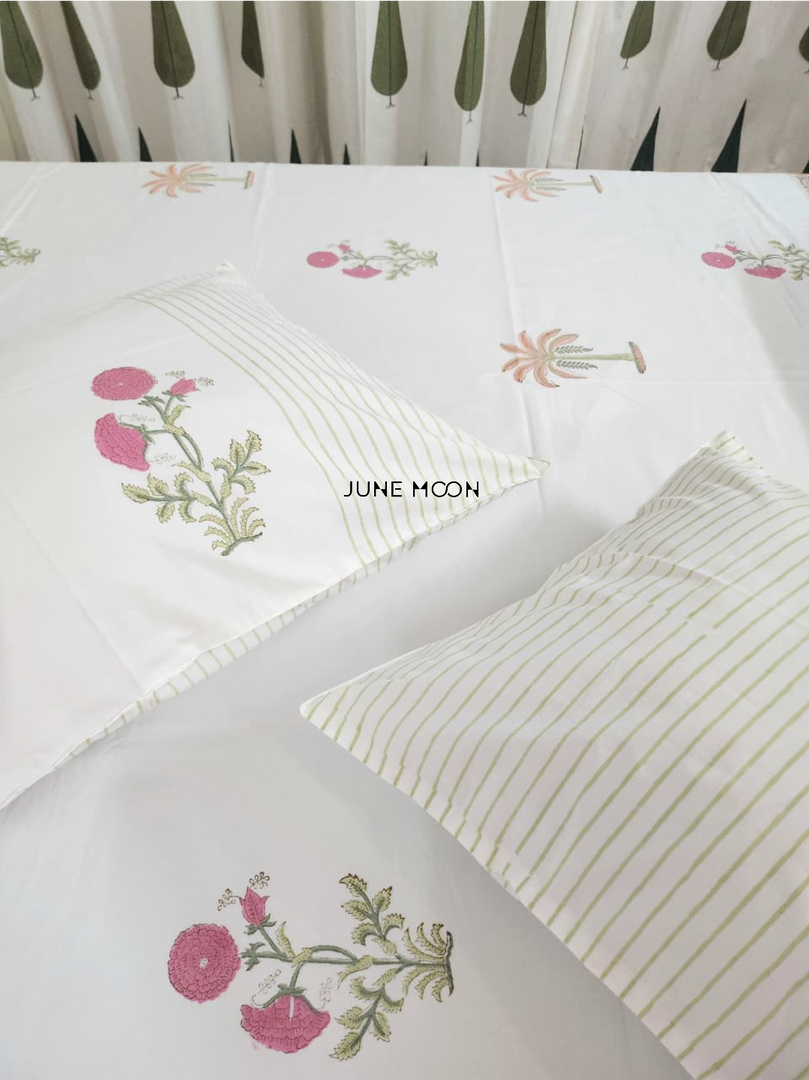 Gulnoor - Block Printed Bedsheet Set