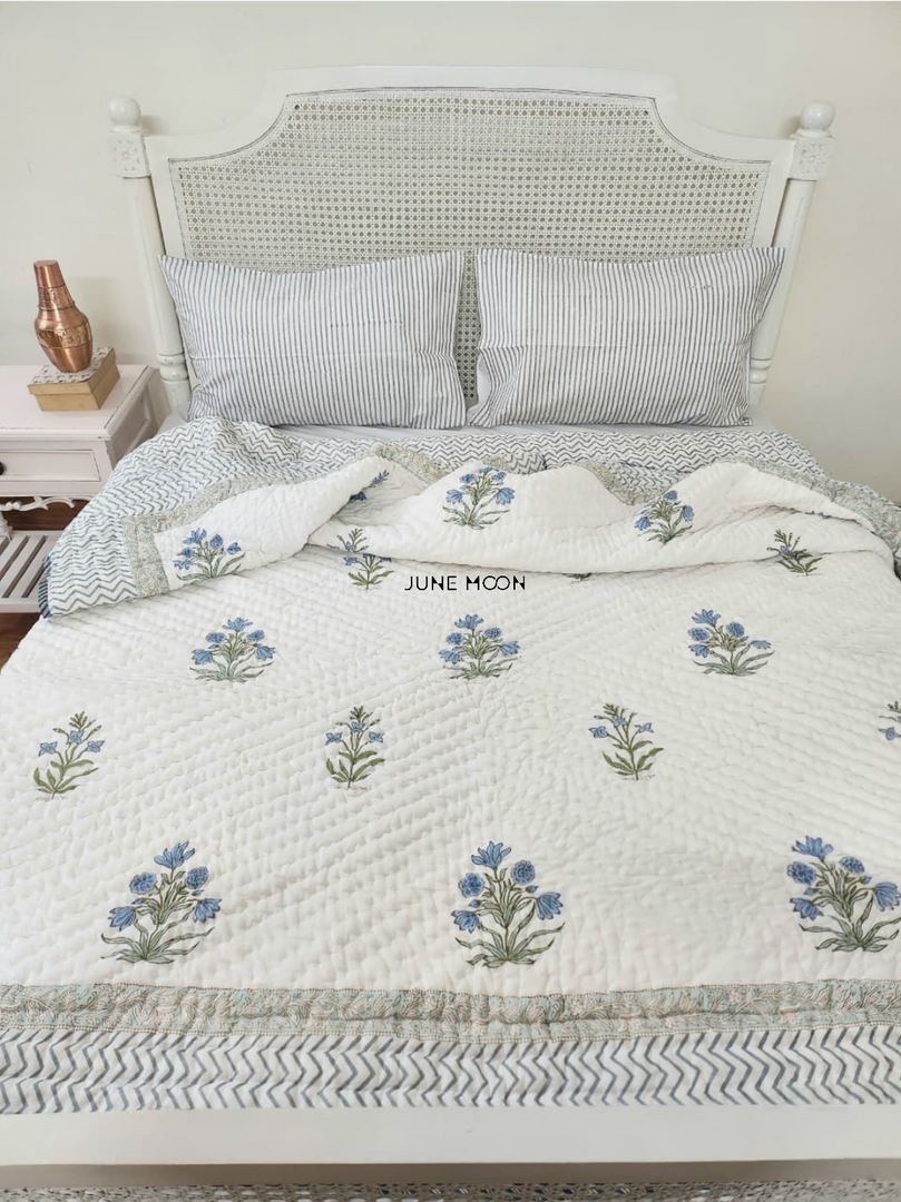 Welcome To Jodhpur - Block Printed Muslin Quilt