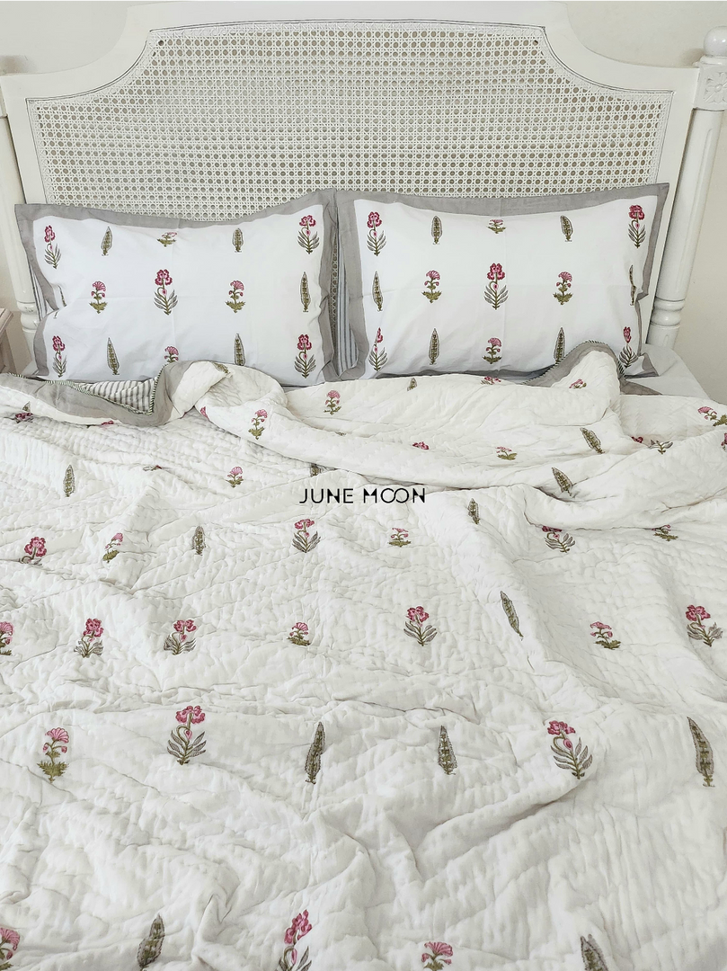 For Your Eyes - Block Printed Muslin Quilt