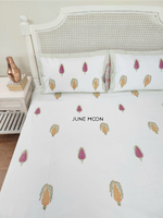 Load image into Gallery viewer, Golden Oak - Block Printed Bedsheet Set
