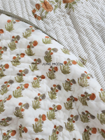 Load image into Gallery viewer, Warm Roses - Block Printed Muslin Quilt
