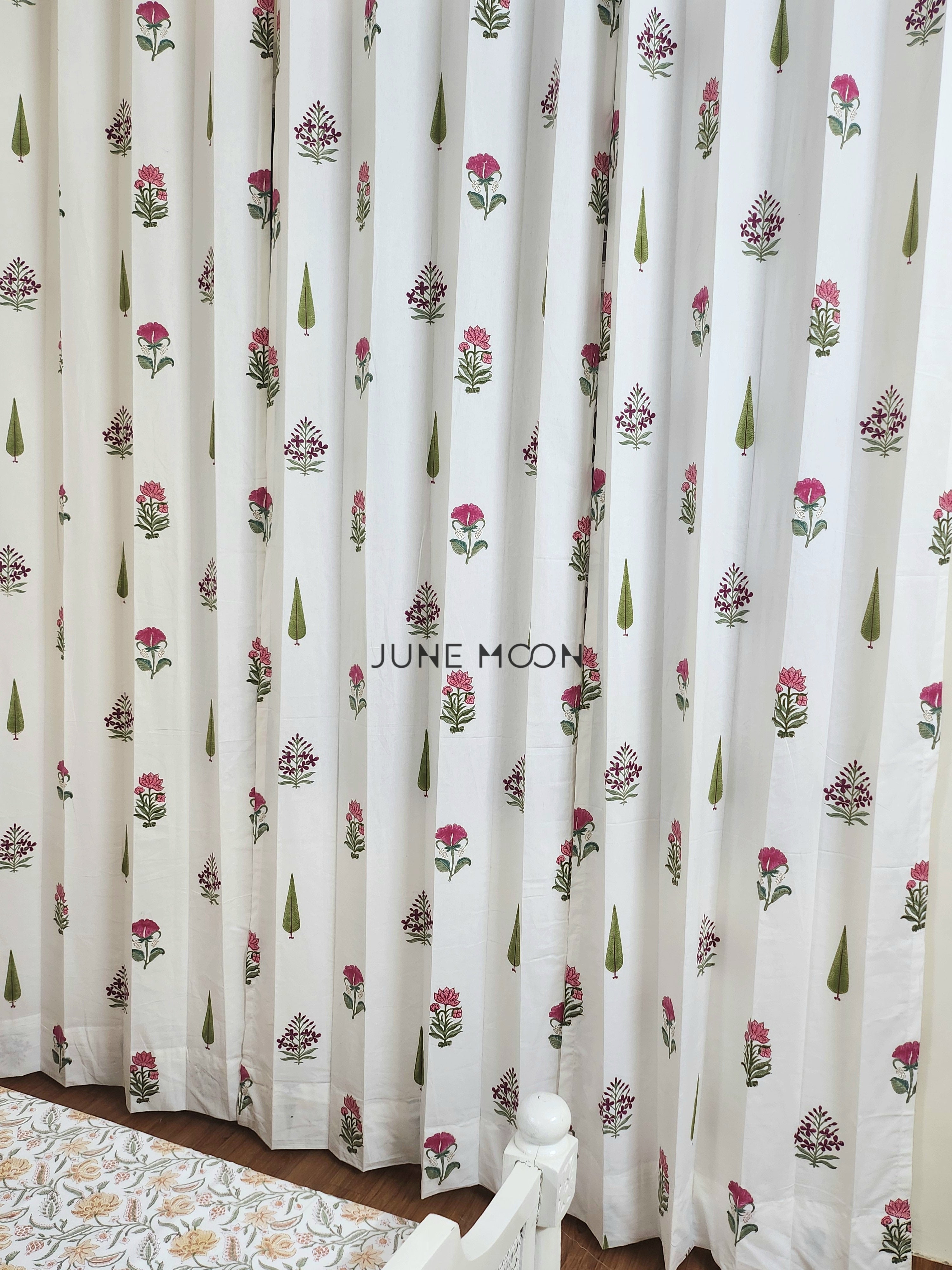 French Garden - Block Printed Curtains