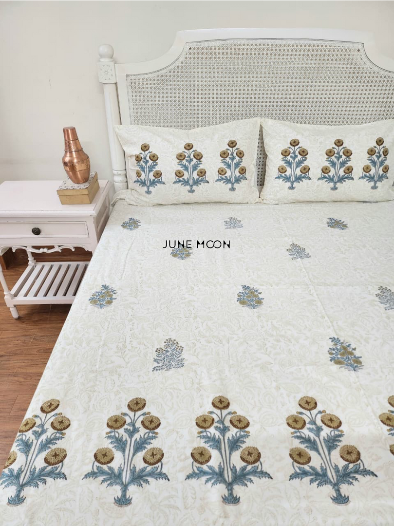 Uphaar - Block Printed Bedsheet Set (Thick Cotton)