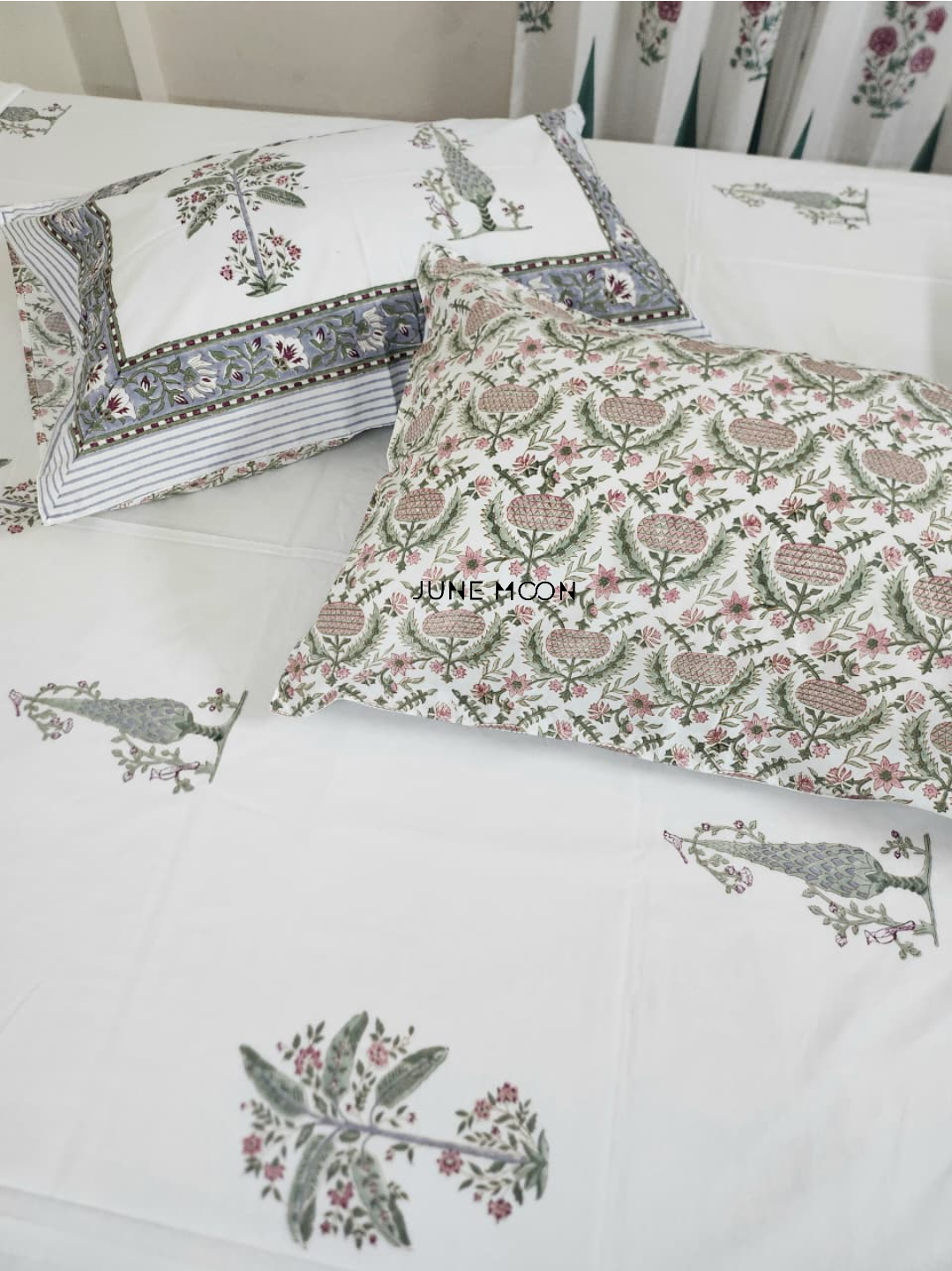 Summer Alley - Block Printed Bedsheet Set