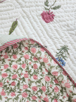 Load image into Gallery viewer, Summer Rose - Block Printed Muslin Quilt
