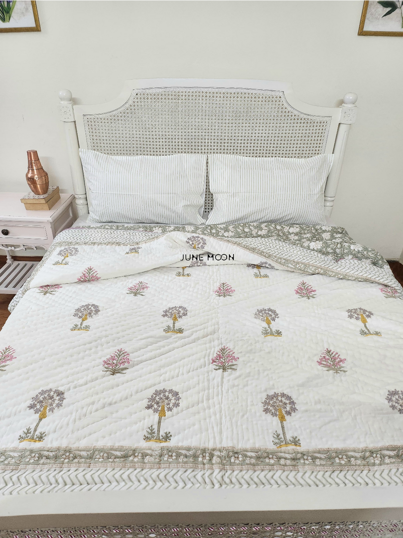 Elle & Rose - Block Printed Muslin Quilt