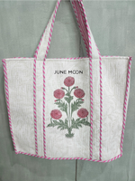 Load image into Gallery viewer, Roza - Block Printed Tote Bag
