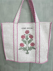 Roza - Block Printed Tote Bag