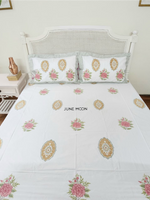 Load image into Gallery viewer, Gulab Mahal - Set of Dohar &amp; Bedsheet
