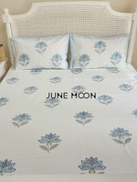 Load image into Gallery viewer, Eden Moon – Block Printed Bedsheet Set
