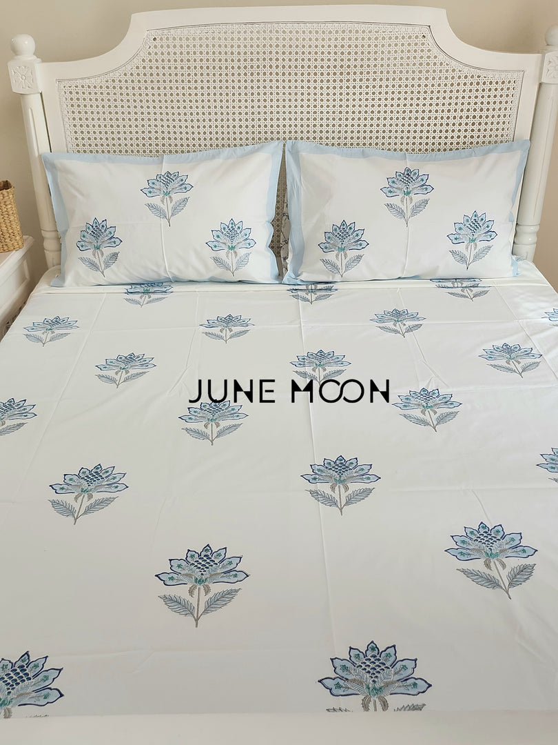 Eden Moon – Block Printed Bedsheet Set