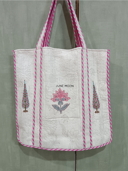 Roza - Block Printed Tote Bag