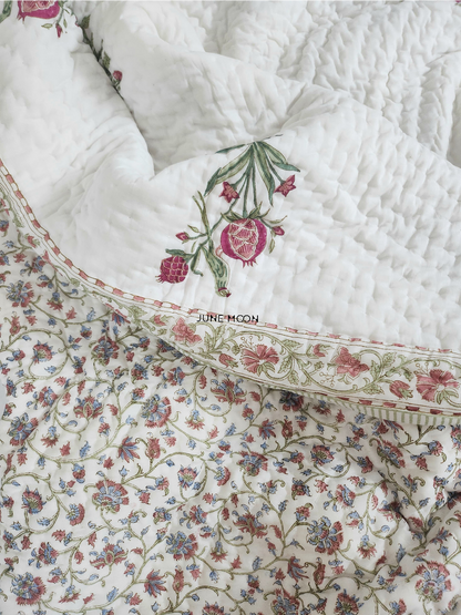 Kudrat - Block Printed Muslin Quilt