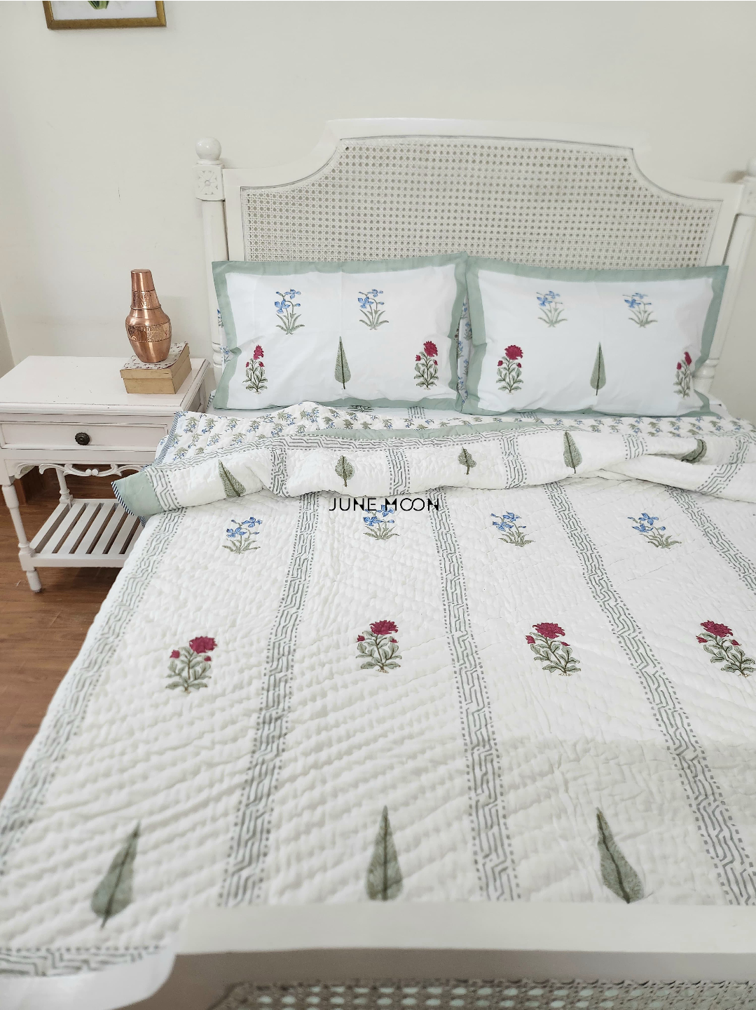 French Garden - Block Printed Muslin Quilt