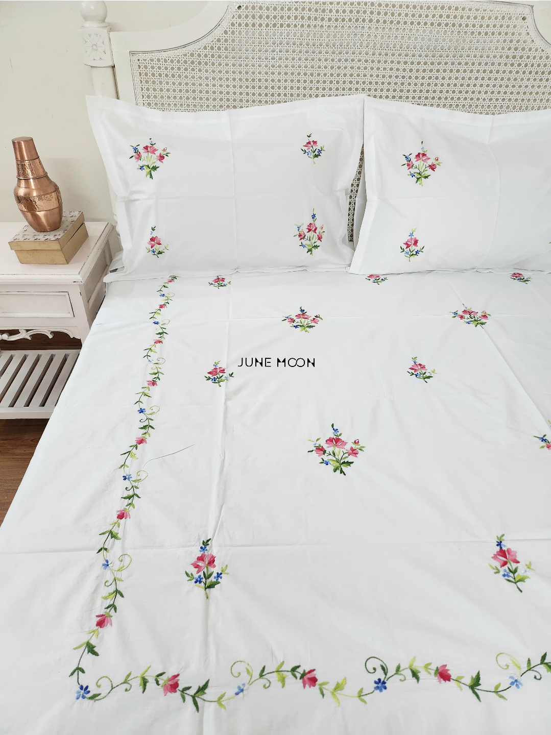 Roseate - Embroidered Bedsheet Set