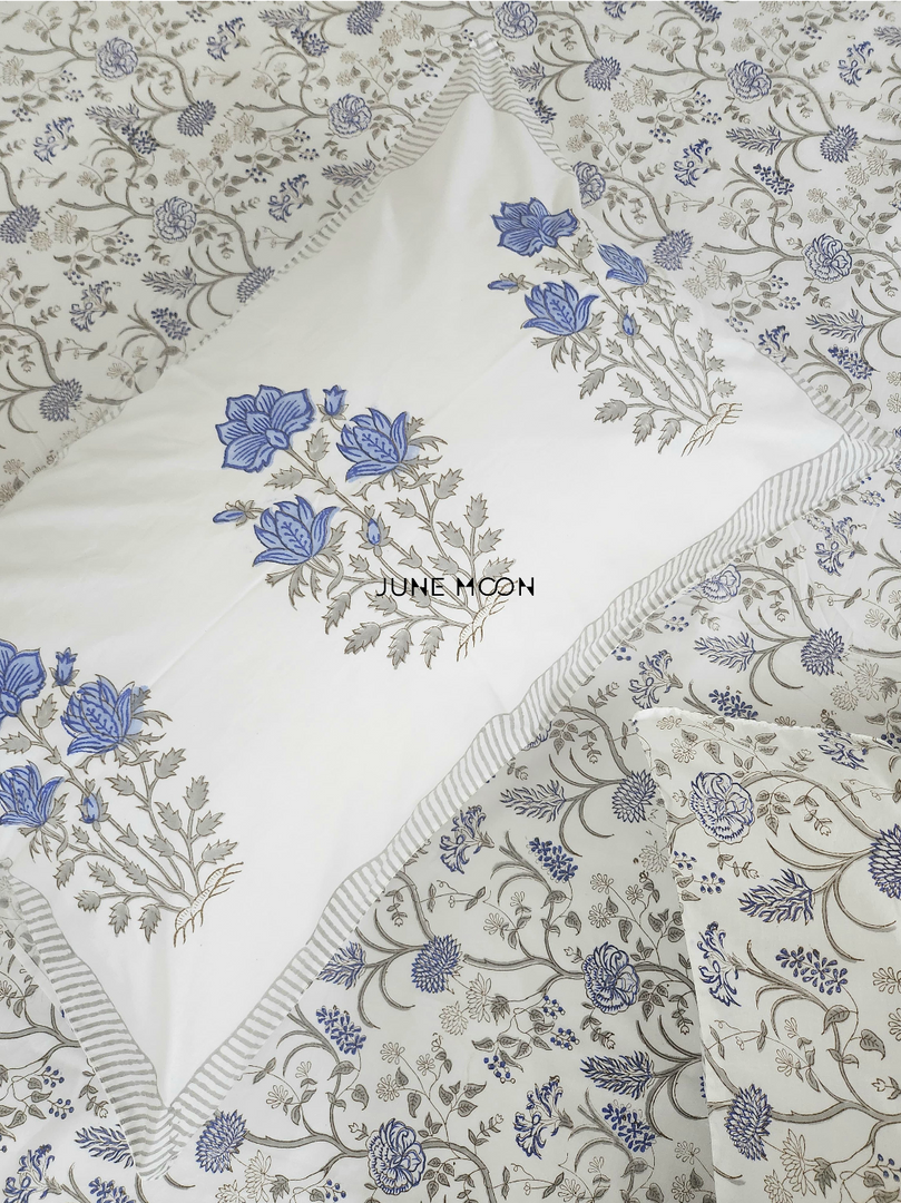 Willow Bank - Block Printed Bedsheet Set