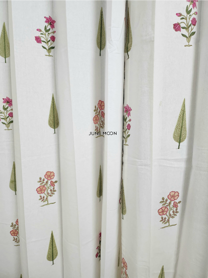 Summer Rouge - Block Printed Curtains